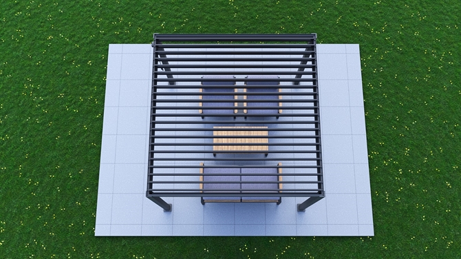 3.0m x 3.0m Kozmos Pergola 